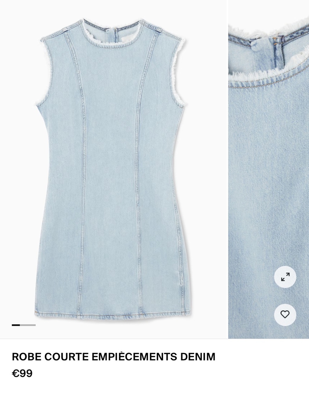 COS Light Blue Denim Mini Dress
